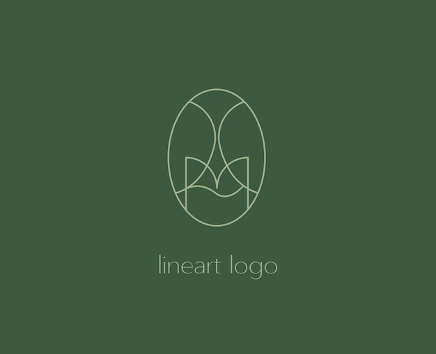 Minimalistisch lineart-logo