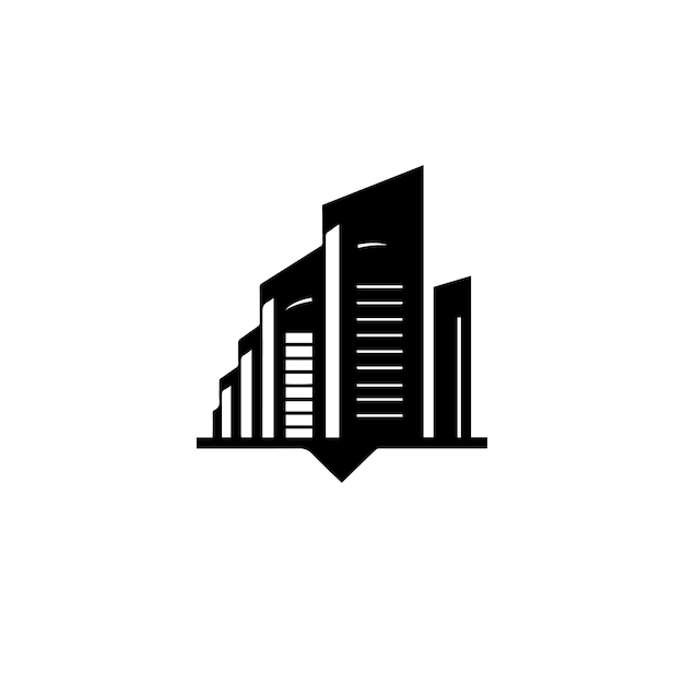 minimalistisch logo commerciële constructie vector vlak