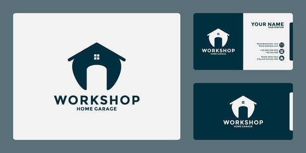 Minimalistisch logo-ontwerp voor thuisworkshop