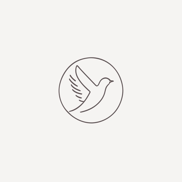 Vector minimalistisch logo op een witte achtergrond vector illustratie lijnkunst