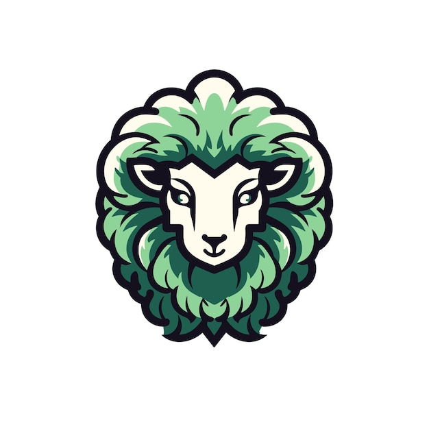 minimalistisch logo schapen illustratie ontwerp Vector