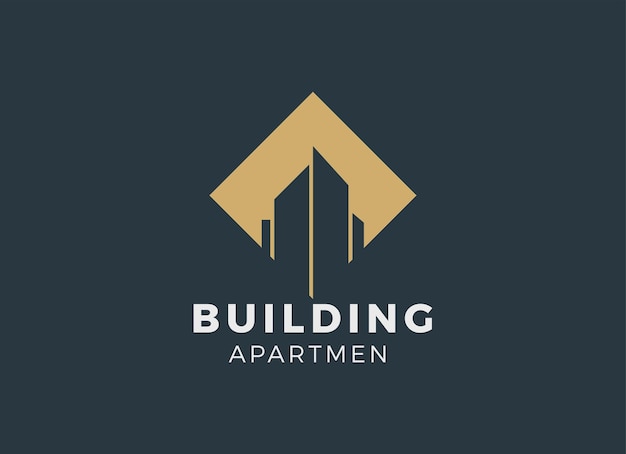 Minimalistisch logo voor architect of apart mannen logo-ontwerpinspiratie