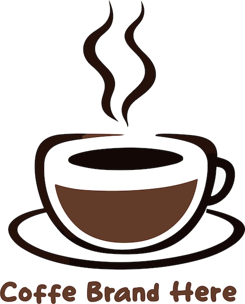 Minimalistisch logo voor koffieshop en koffie om uw merk professioneel te laten lijken