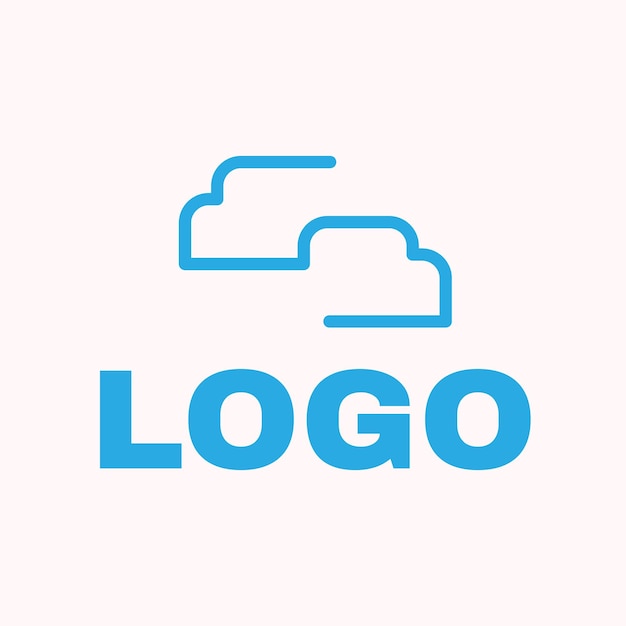 Minimalistisch overzicht cloud vector logo