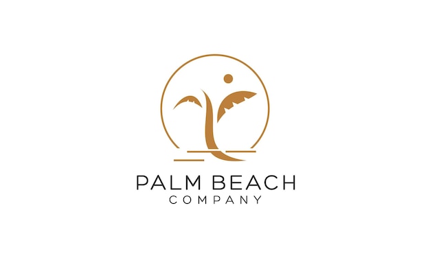 Minimalistisch palmboomgolfconcept