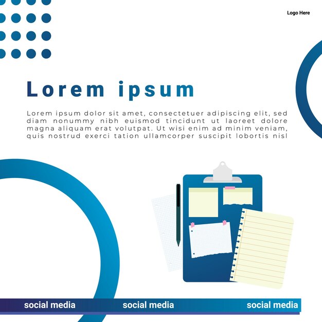 Minimalistisch postsjabloon voor sociale media