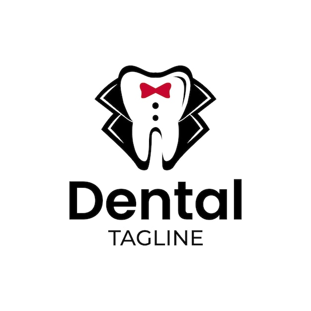 Minimalistisch Tuxedo Dental-logo