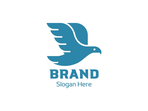 Minimalistisch vliegend vogellogo voor bedrijven