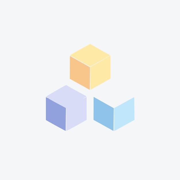 Minimalistische 3D geometrische vormen Vector