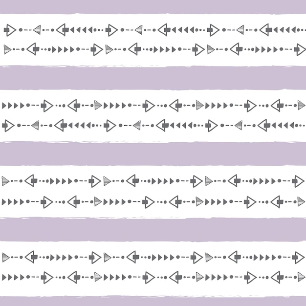 Minimalistische abstracte naadloze patroon met geometrische vormen op pastel achtergrond. Boheems patroon