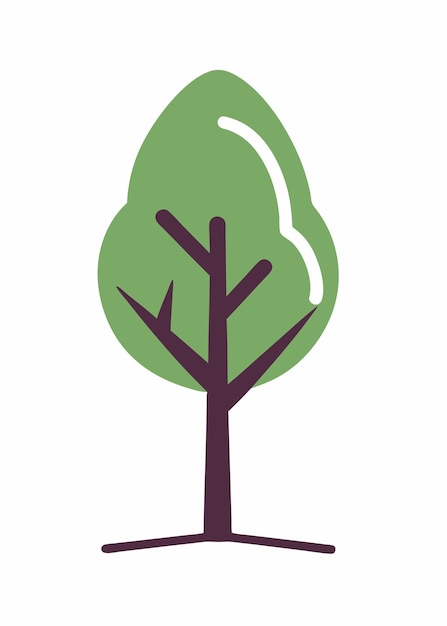 Minimalistische boom logo vector kunst op witte achtergrond