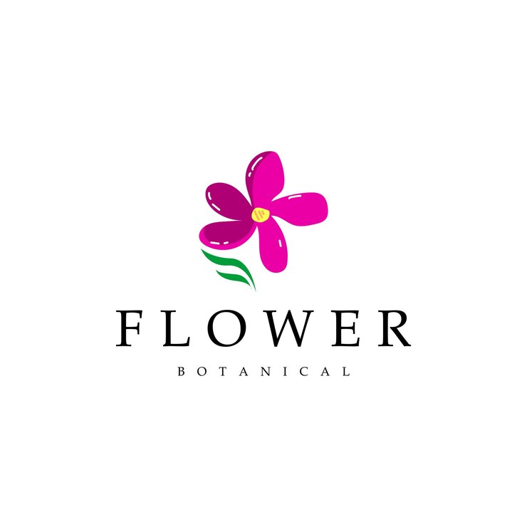 Minimalistische Botanische Bloem Logo Vector