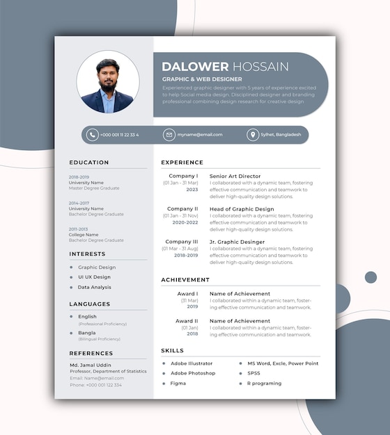 Minimalistische CV-sjabloon