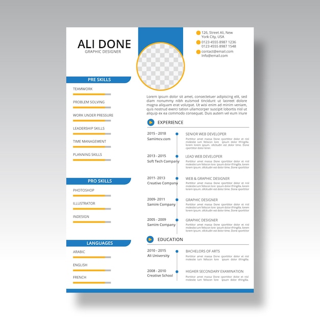 Minimalistische cv-template