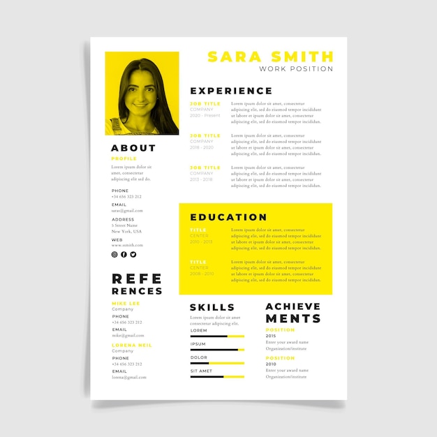 Minimalistische cv-template