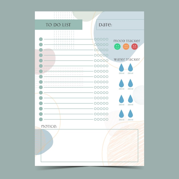 Minimalistische dagelijkse planner sjabloon