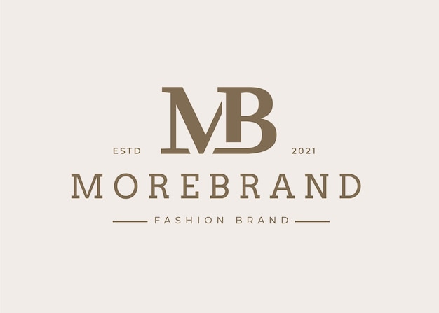 Minimalistische eerste MB letter logo ontwerpsjabloon, vectorillustraties