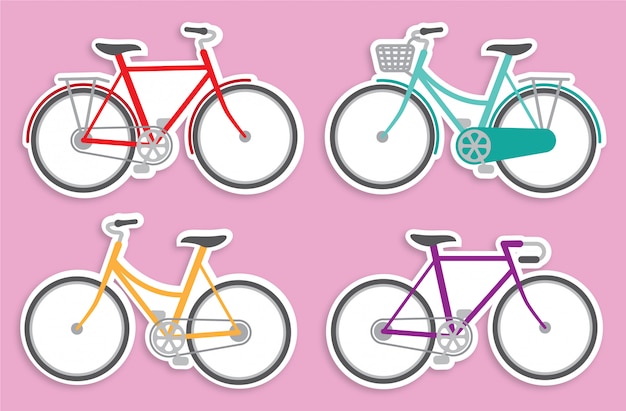 Minimalistische fietsstickers