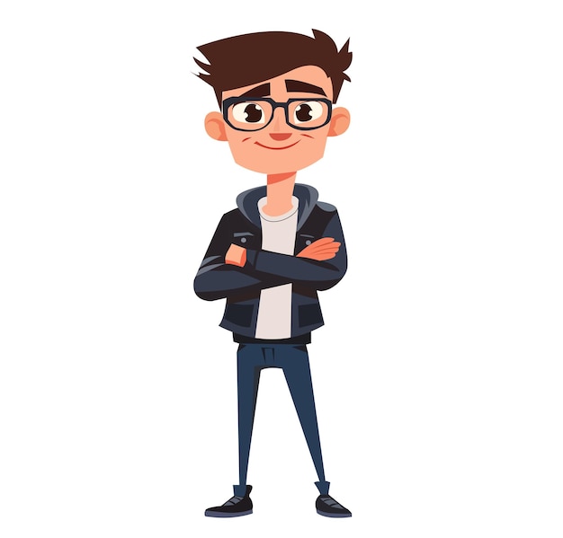 Minimalistische jongens personage vector illustratie