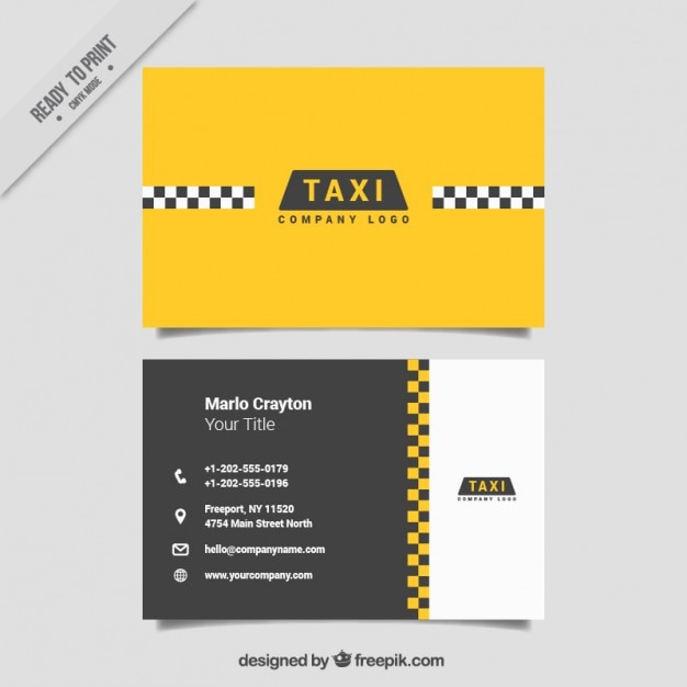 Vector minimalistische kaarten voor taxi service