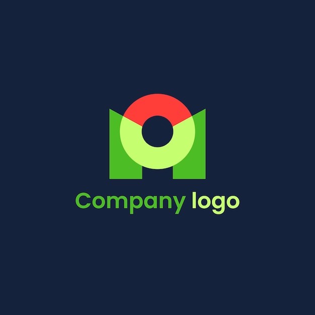 Minimalistische kleurrijke logo-ontwerpsjabloon