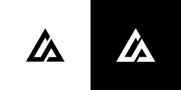 Minimalistische letter A Een monogram logo ontwerp vector sjabloon
