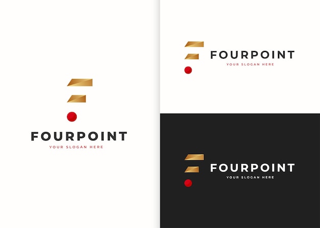 Minimalistische Letter F luxe logo ontwerpsjabloon. vectorillustraties