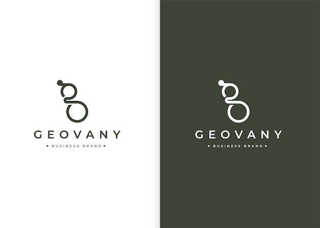Minimalistische letter g logo ontwerpsjabloon
