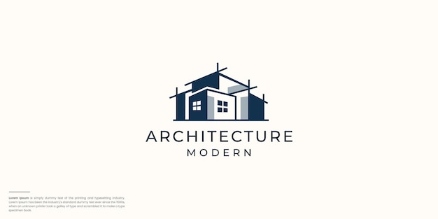 minimalistische logo-architectuur gebouw logo-ontwerp