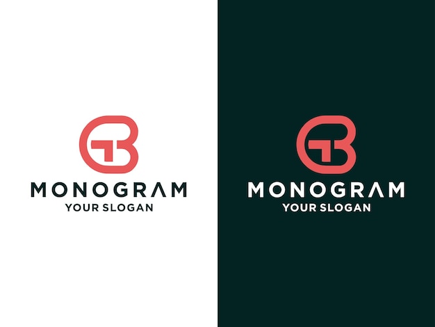 Minimalistische monogram brief BG logo ontwerpsjabloon