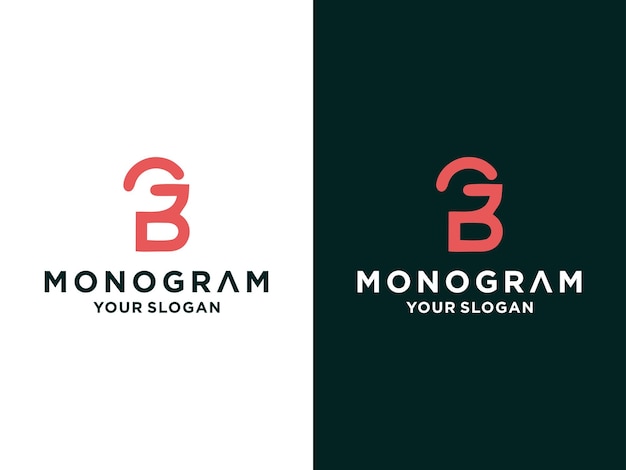 Minimalistische monogram brief BG logo ontwerpsjabloon