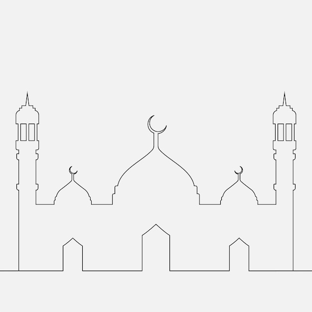 minimalistische moskee schetst islamitische architectuur