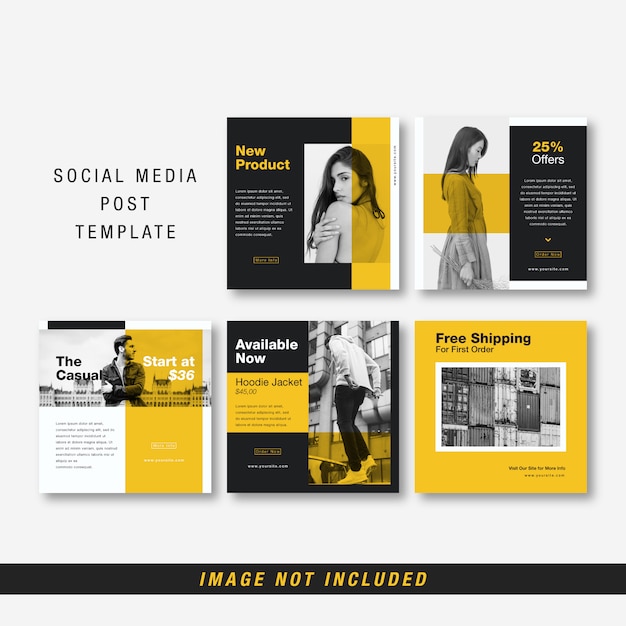 Vector minimalistische postsjabloon voor sociale media