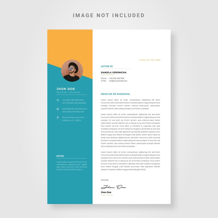 Vector minimalistische sollicitatiebrief ontwerpsjabloon