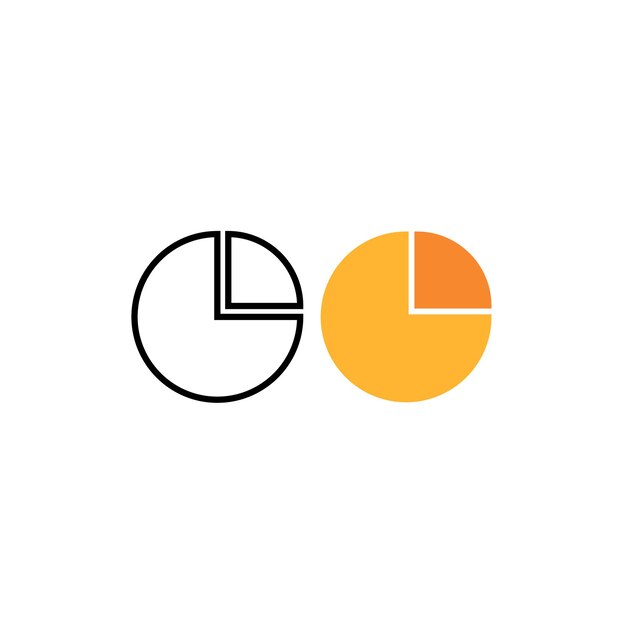 Minimalistische taartgrafiek Icon Data Analytics amp Business Infographic Symbol