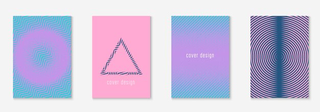 Minimalistische trendy cover met lineaire geometrische elementen en vormen