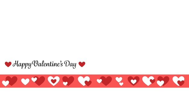 Minimalistische Valentijnsdag groet concept hart banner met tekst