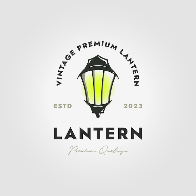 Minimalistische Vintage Lantern Logo Icon Design Vector Illustratie