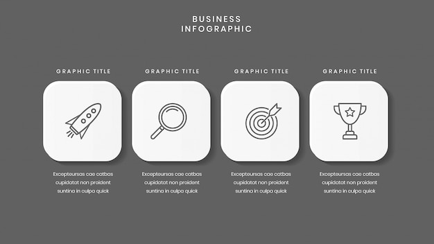 Minimalistische zakelijke infographic sjabloon