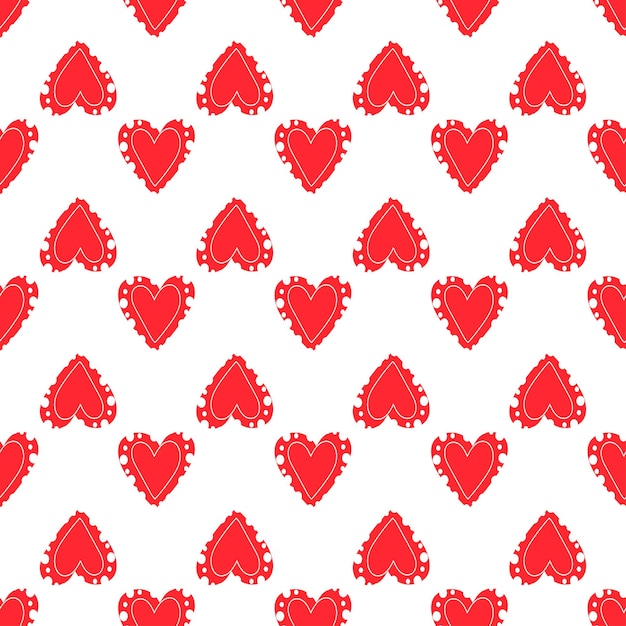 Vector minimalists style hearts seamless pattern valentines day background