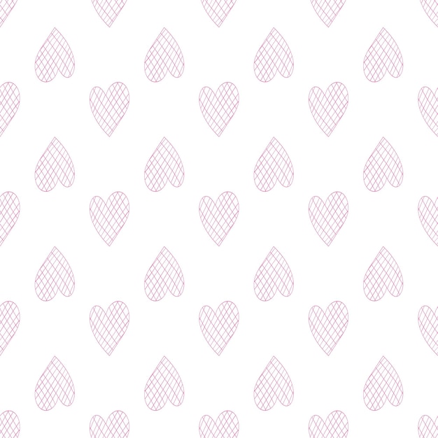 Vector minimalists style hearts seamless pattern. valentines day background.