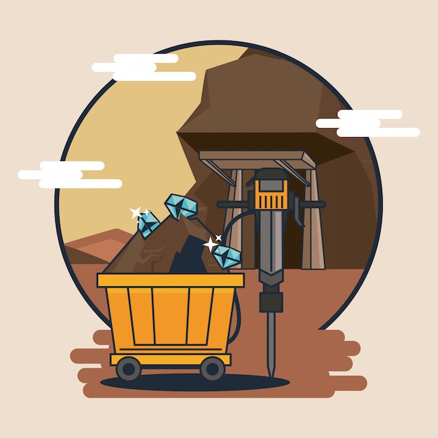 Mining cart and tools