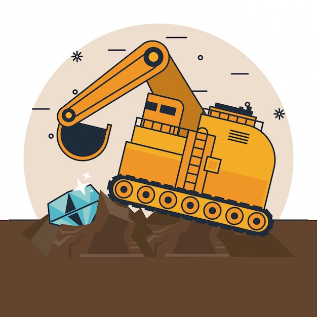 mining cave cartoons