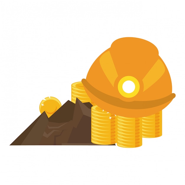 鉱金金貨とヘルメット