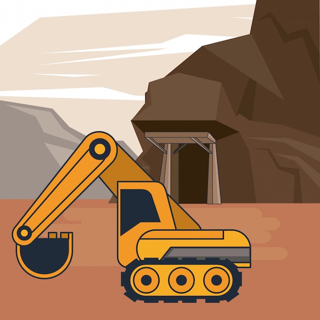 Vector mining hydraulic excavator