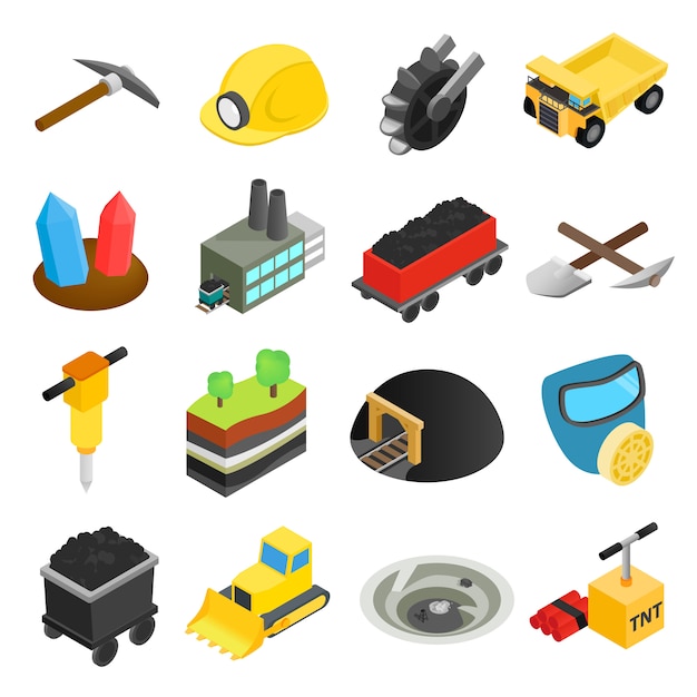 Mining isometric 3d icons