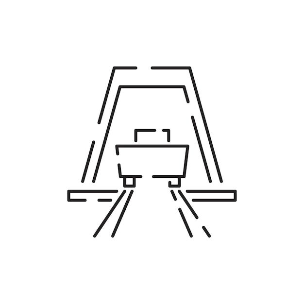 Mining line icon Extraction of minerals in the mine and surface linear icons Line with vector coal