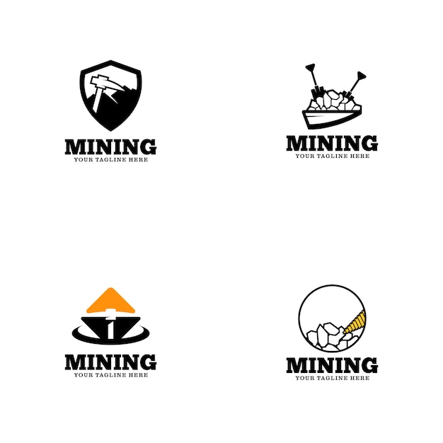 Шаблон логотипа Mining