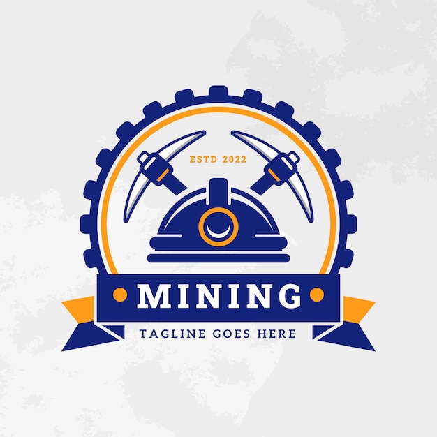 Vector mining logo vector design template