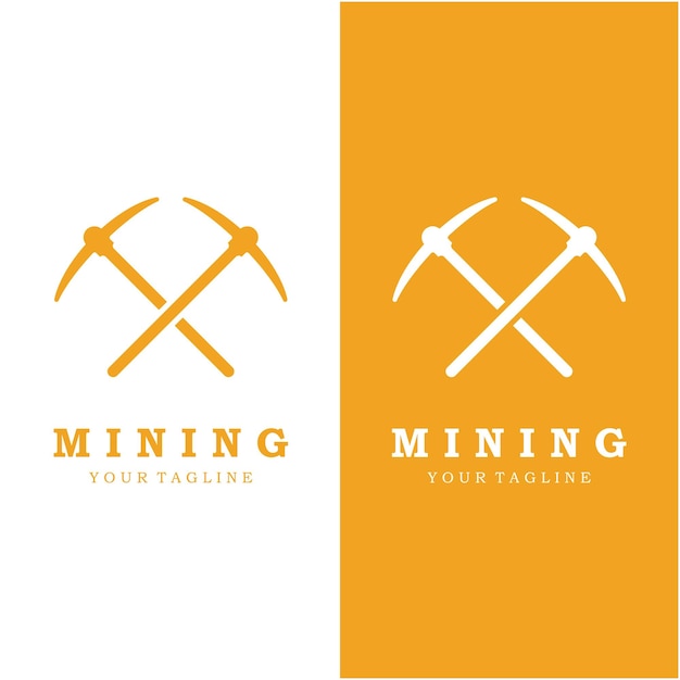 mining logo vector icon illustration design